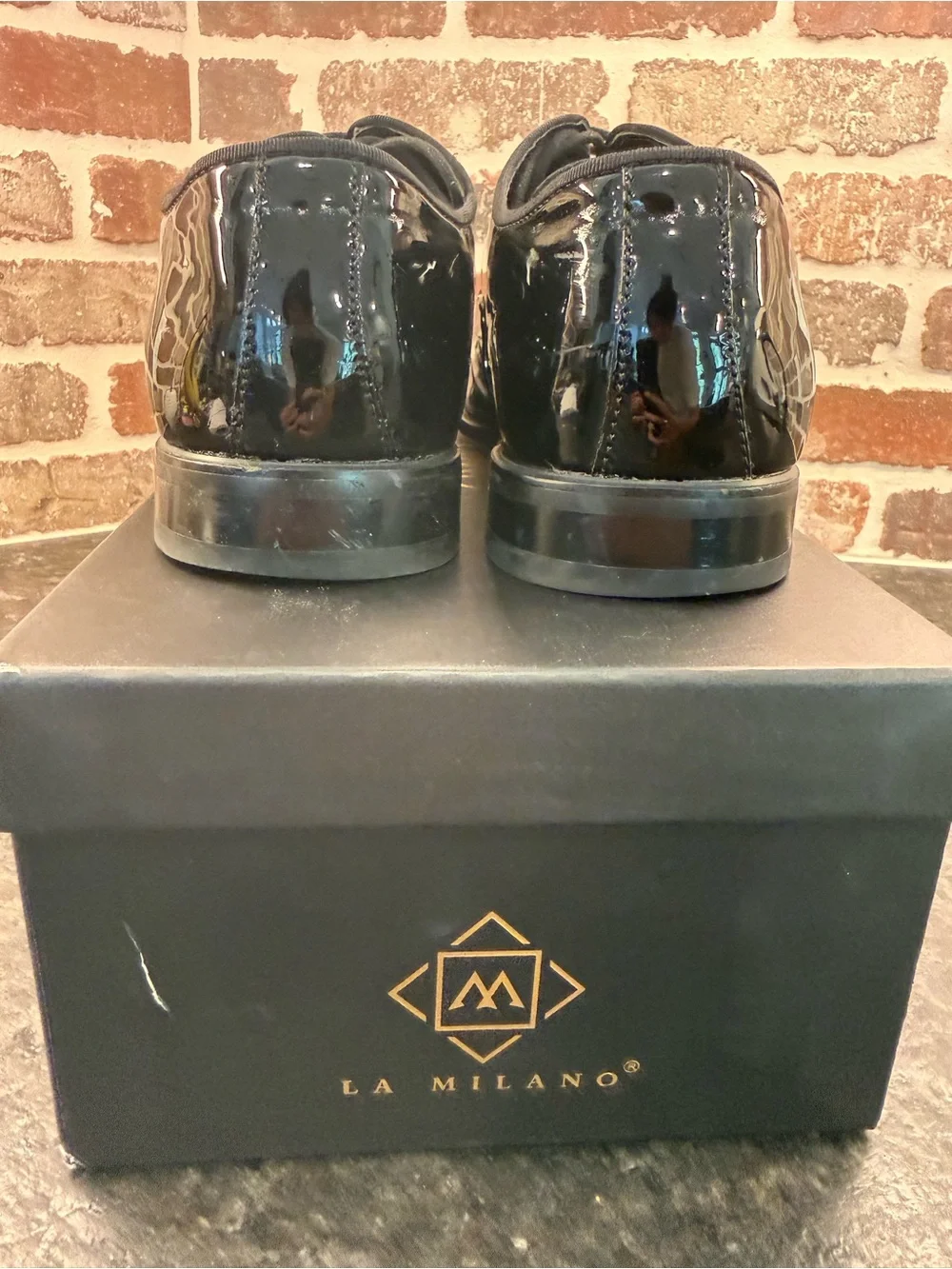 Patent Leather Black Oxford Dress Shoes - Sleek Lace-Up Formal Style